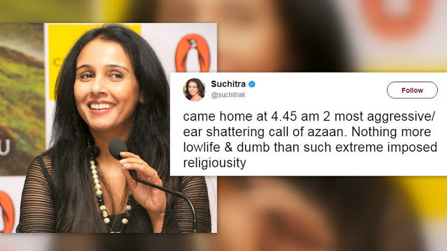 Suchitra Krishnamoorthi joins the Azaan debate. Calls it 'uncivilized' and 'aggresive'