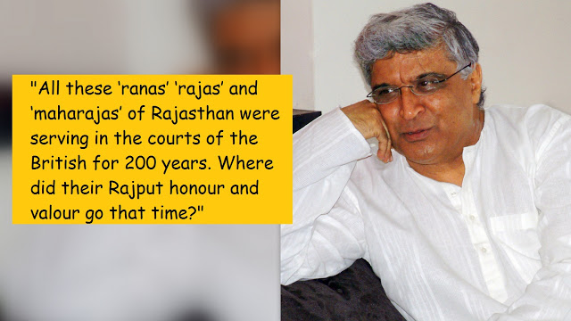 Javed Akhtar sparks outrage over his Rajput remarks. Karni Sena says they'll beat him on streets