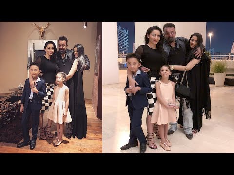 Sanjay Dutt celebrates New year with wife Maanyata and all three of his kids. See pics.
