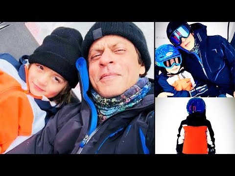 SRK shares adorable pictures with son Abram from his 'snow-filled' holiday in Switzerland.
