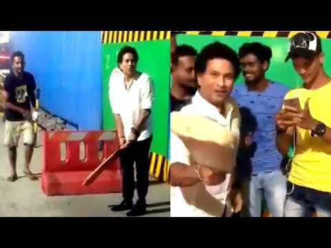 Viral video of Sachin playing "Street Cricket" in Mumbai shows he's still in love with the sport