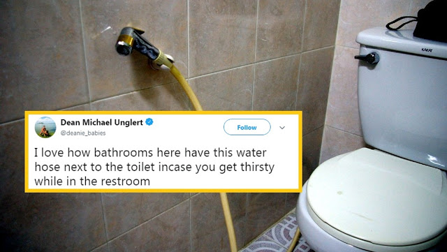American man confuses Jet Spray in Asian toilet for 'drinking water'. Here is how Twitter reacted…