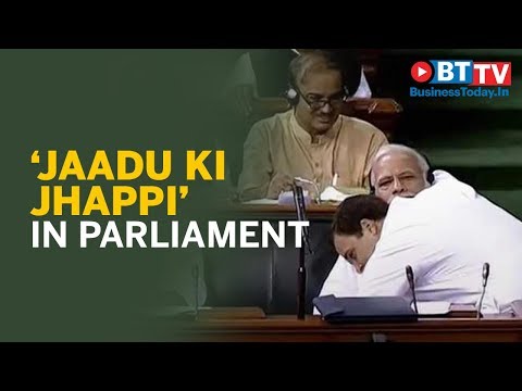 Rahul hugs PM Modi after his speech, Twitter erupts with hilarious memes!