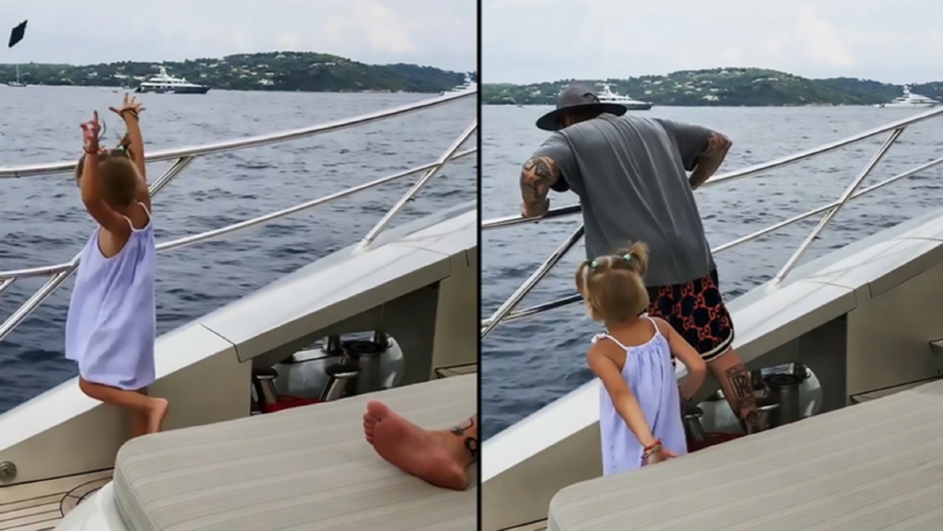 Watch: 4 YO girl throws her dad’s phone in water as he was using it too much!