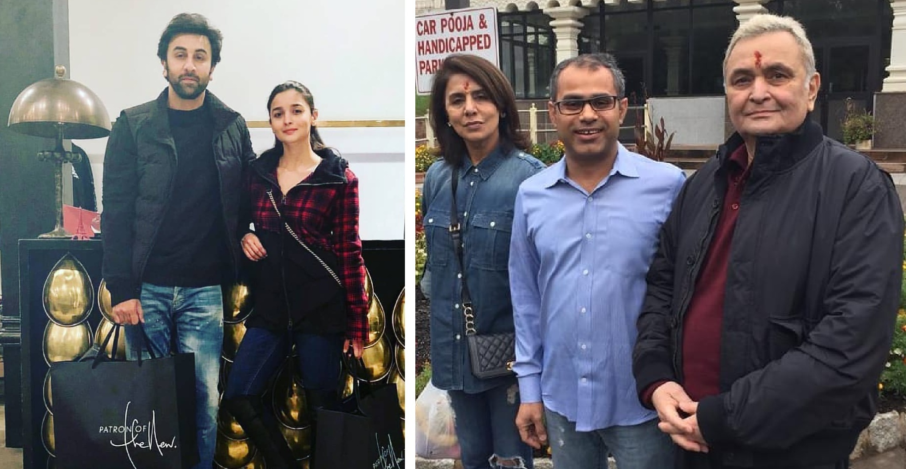 Coupled-Up! Ranbir and Alia Spotted Chilling with His Parents in NYC!