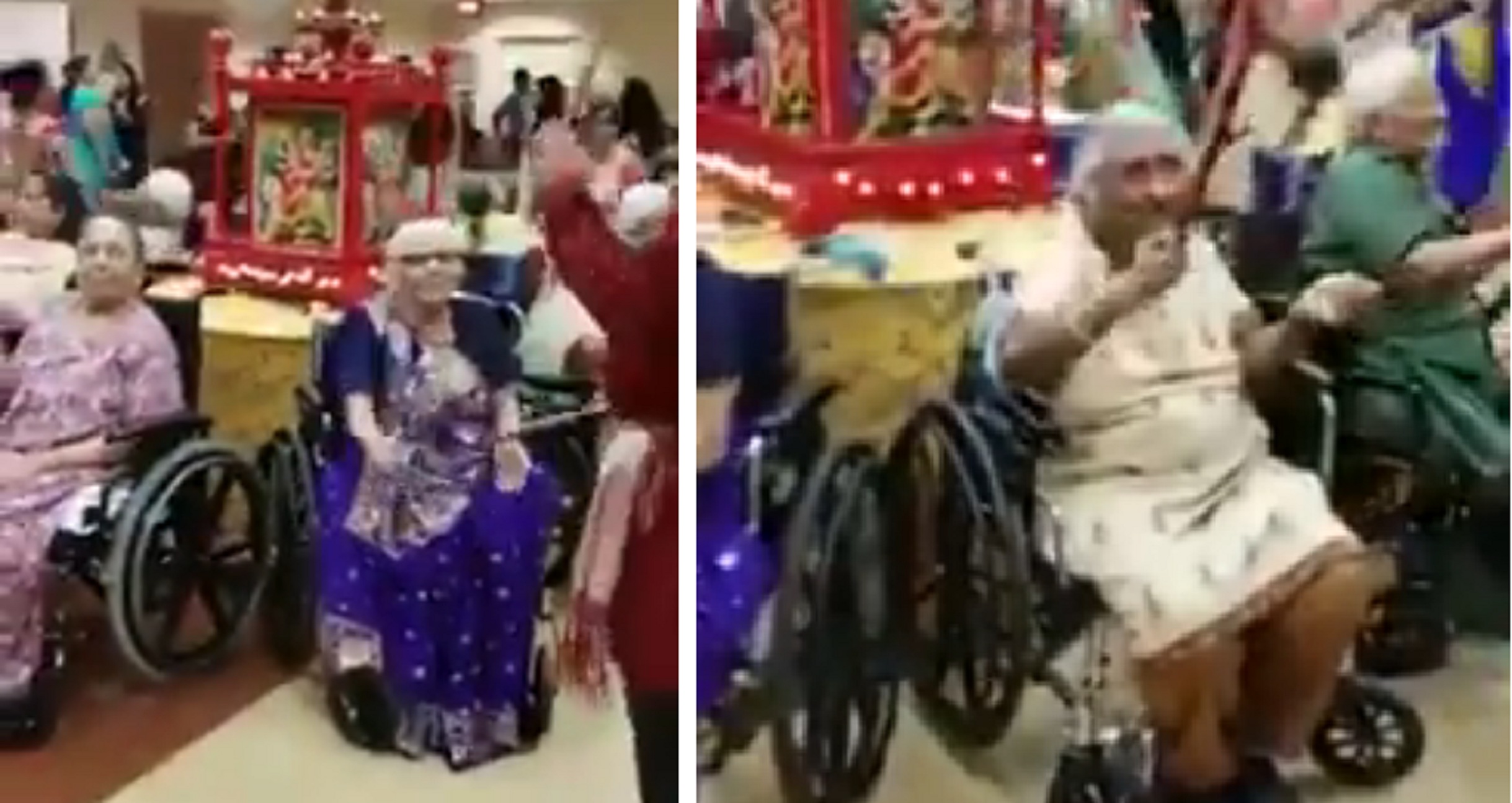 Watch: Senior Citizens Play Dandiya On Wheelchair During Navratri