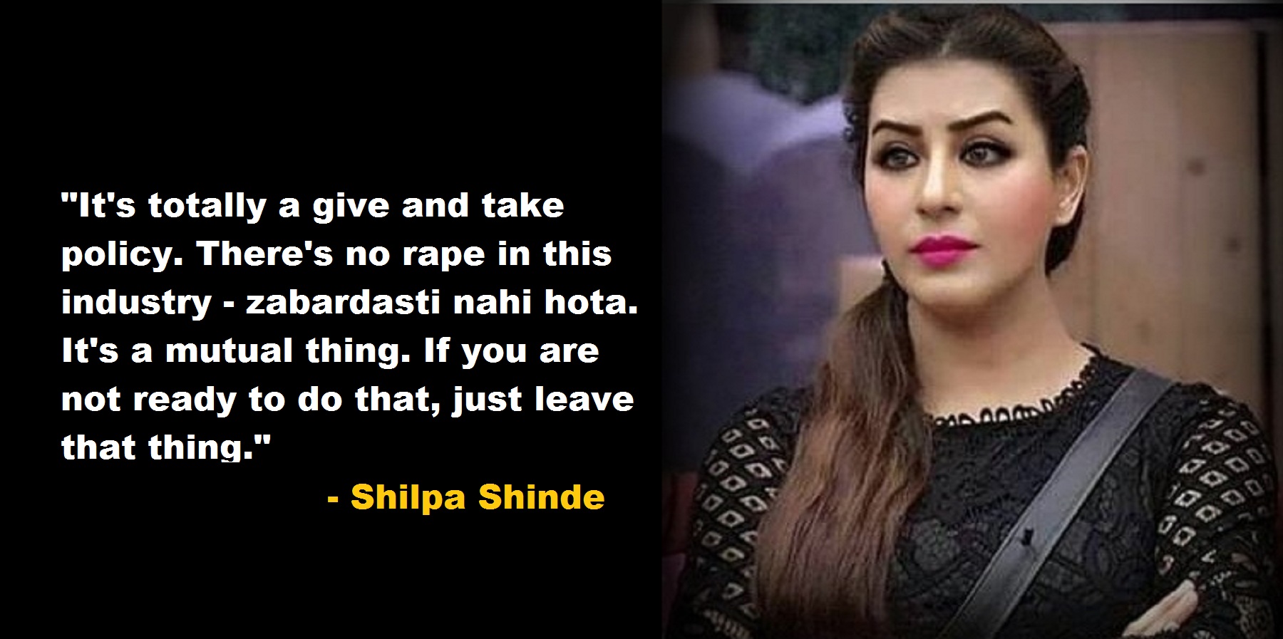 Shilpa Shinde Calls the #MeToo Movement “Rubbish”. Says, “Zabardasti Kuch Nahi Hota”