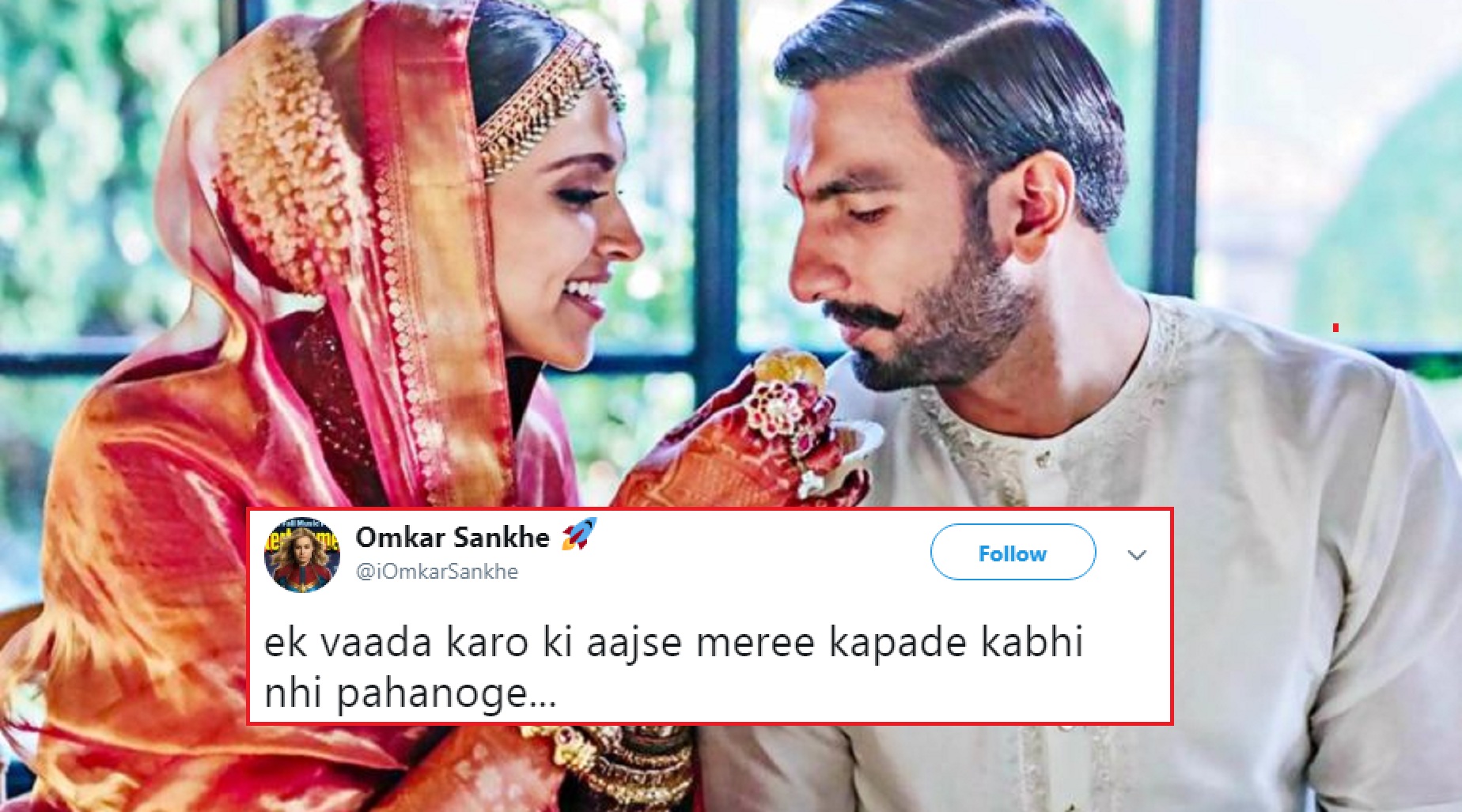 Twitter Creates Hilarious Memes Out Of DeepVeer Wedding Pictures. Check Out Some Of These Reactions…
