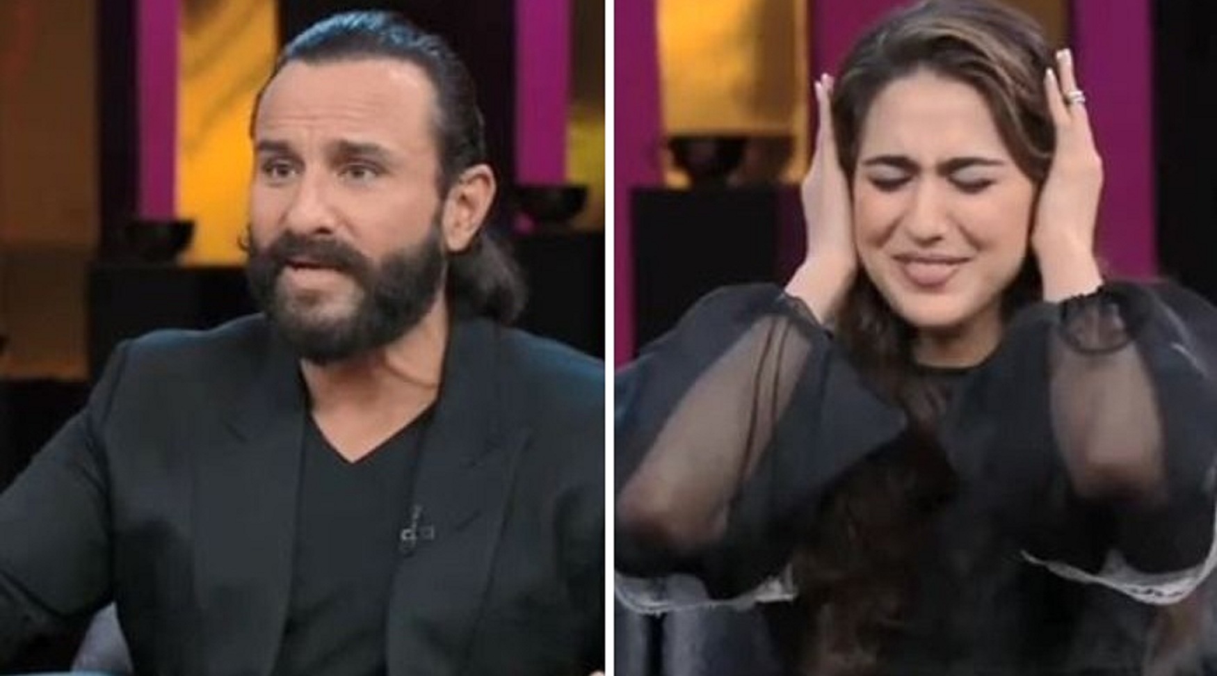 Koffee With Karan: Saif Ali Khan Comments On His Sex Life With Kareena, Making Sara Cringe and Cover Her Ears