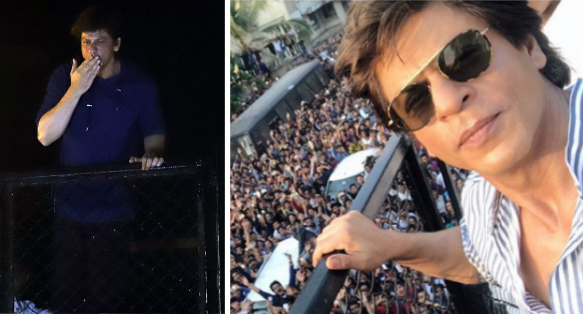 Watch: Massive Crowd Outside SRK’s Bungalow on His B’day, Proves He’s Still “King Khan!”