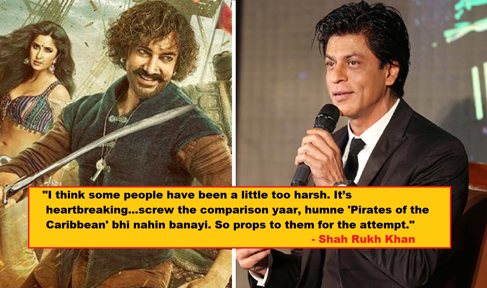 Shah Rukh Khan Defends Aamir’s ‘Thugs Of Hindostan’, Says People Were Too Harsh On It