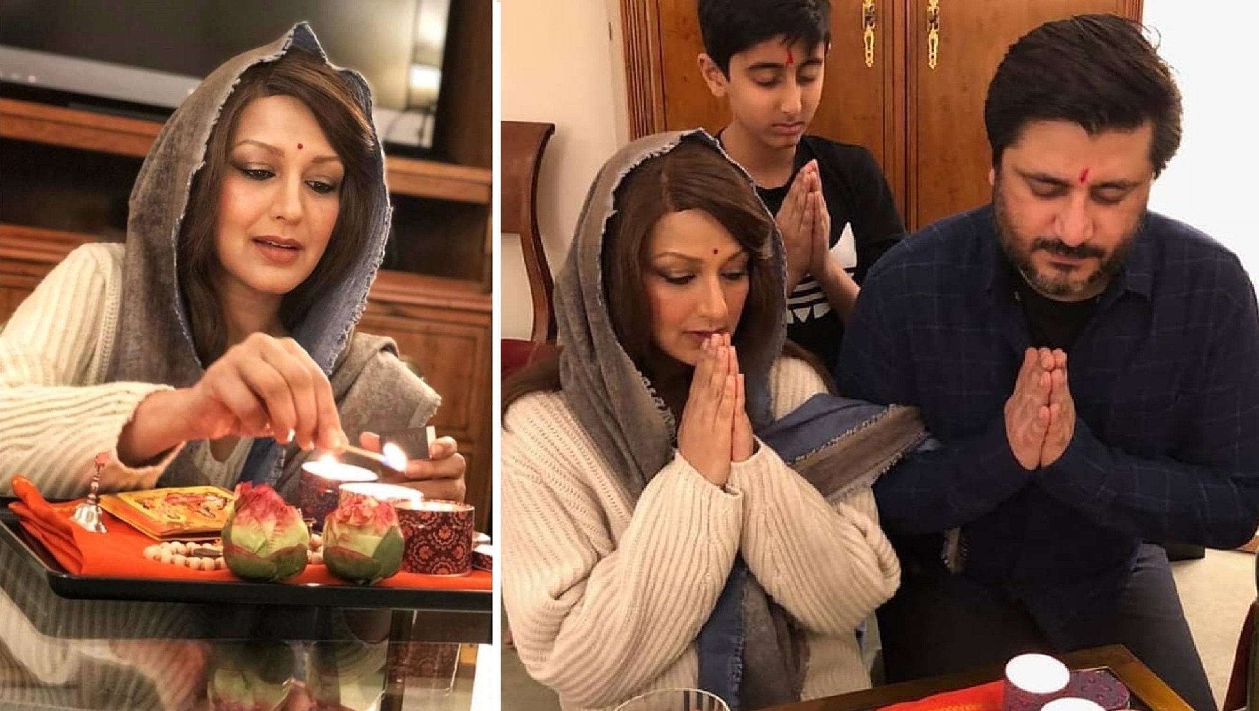In the Midst Of Her Cancer Treatment, Sonali Bendre Celebrated Diwali In The Warmth Of Her Family. See Pics.