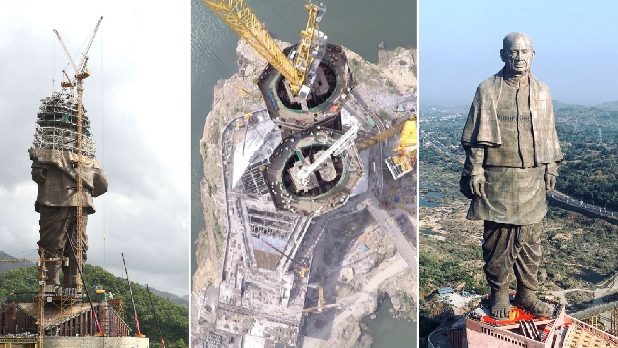 Watch: 4-Year-Creation Of Statue Of Unity Fast-Forwarded to 1-Minute, In This ‘Time-Lapse’ Video
