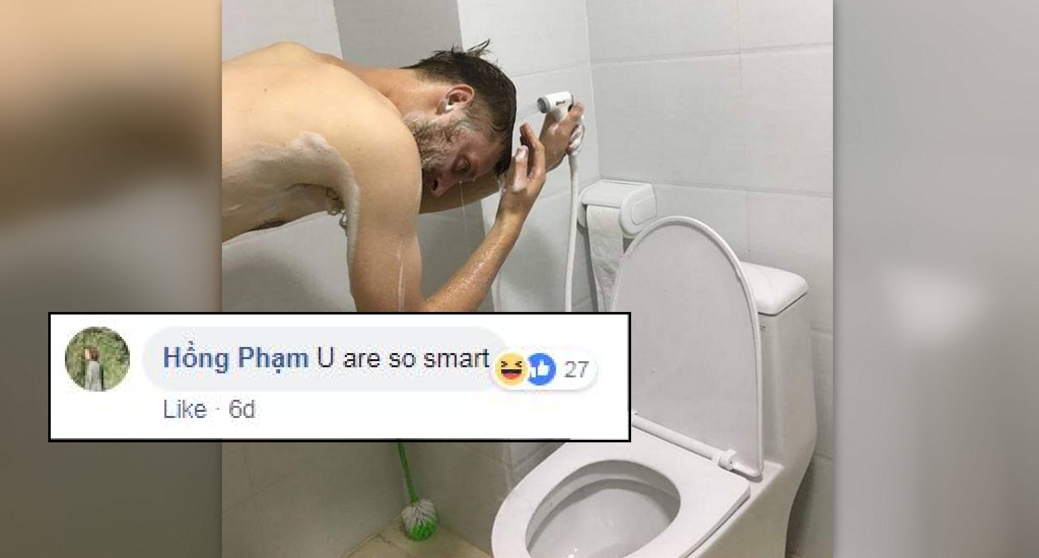 Tourist Confuses Jet Spray For Shower, Washes Hair While Complaining About It’s Position!