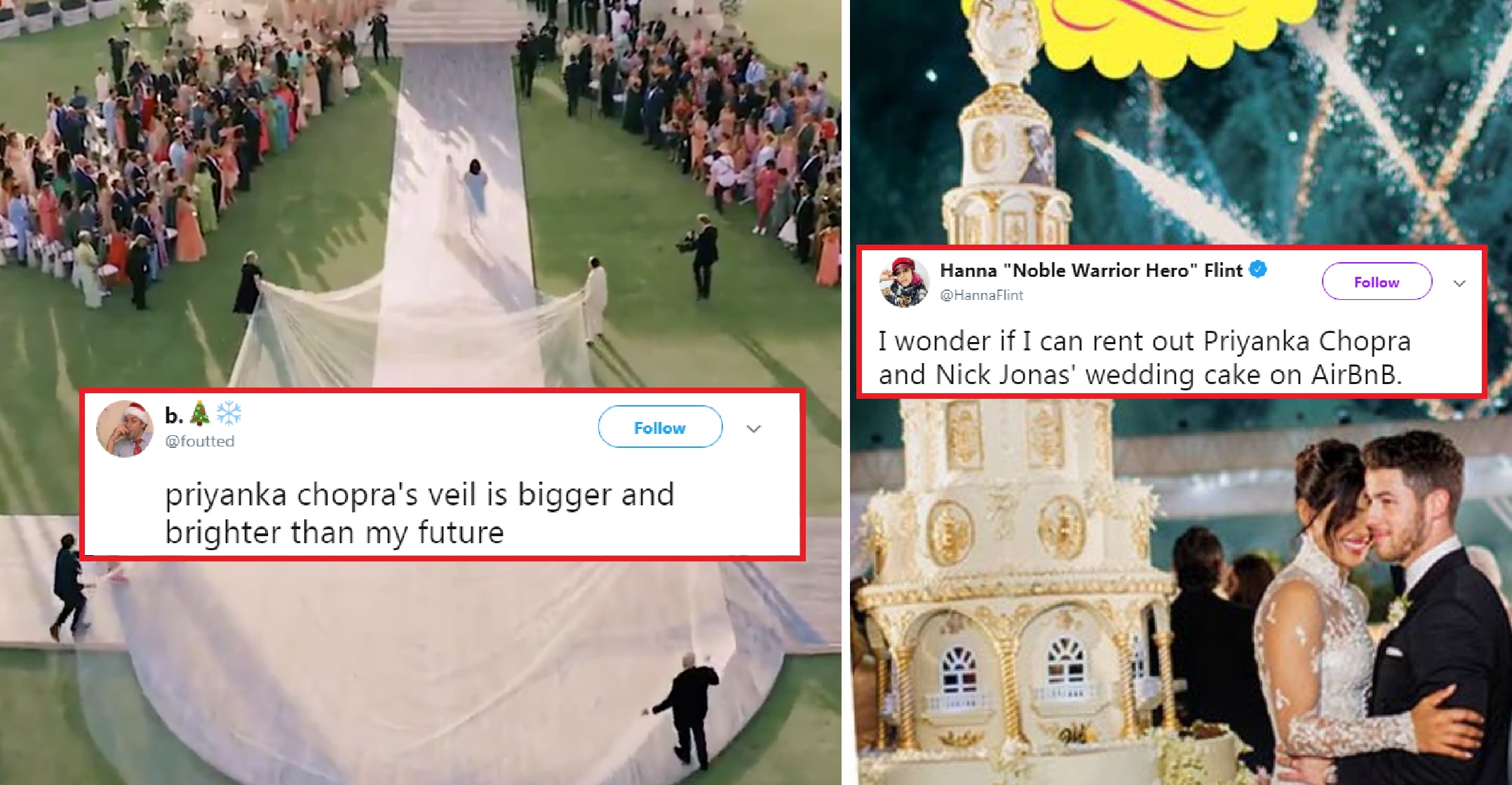From 75 Ft Long Veil To 18 Foot Cake: Priyanka’s Wedding Results Into Hilarious Memes On Twitter!
