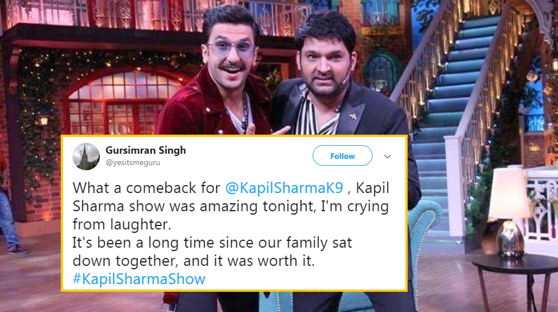 Kapil Sharma Show Is Back and Twitter Gives It A Thumbs Up! See How People Have Reacted To The First Episode…