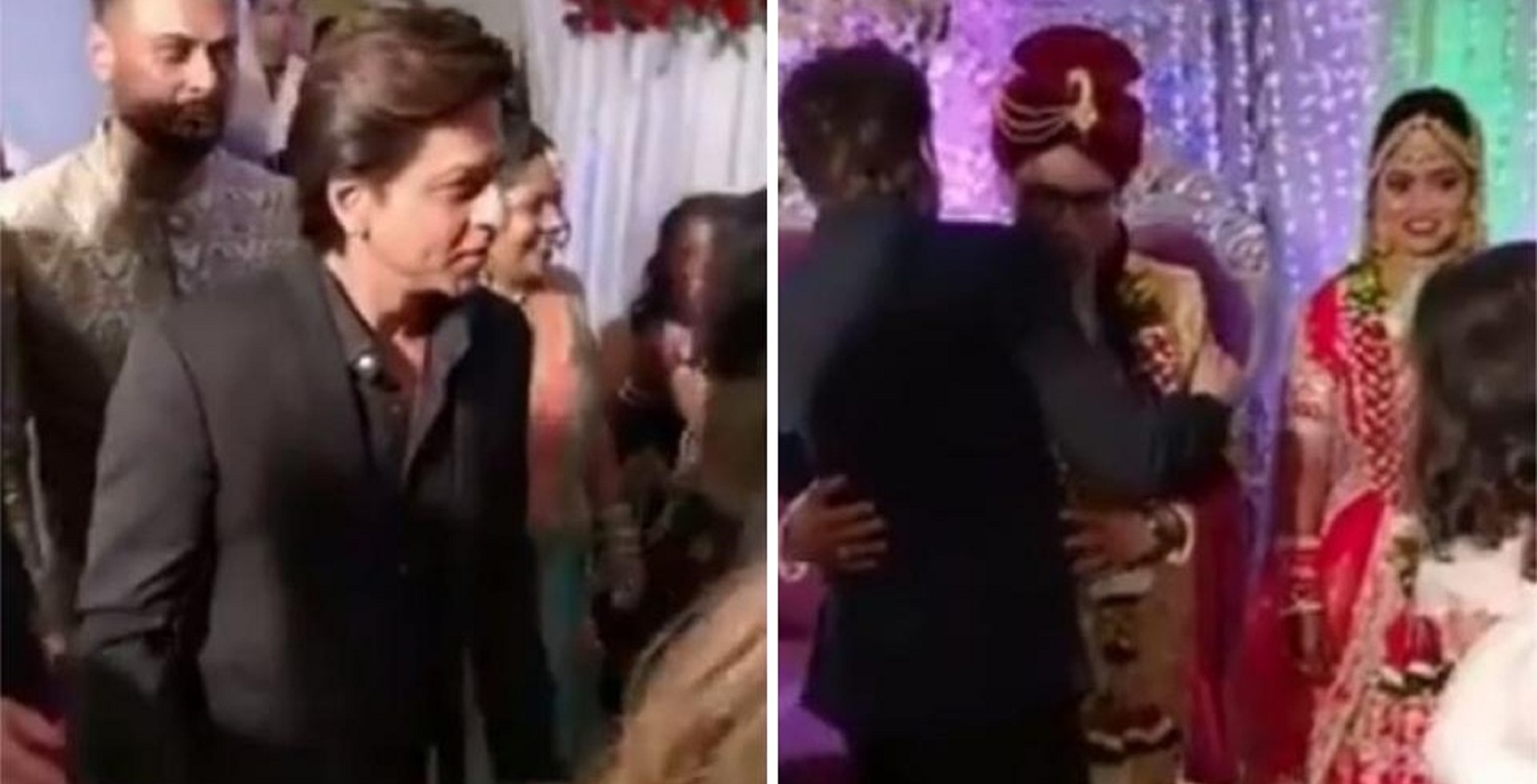 Shah Rukh Khan Attends Hairstylist’s Sister’s Wedding. Hugs & Congratulates the Couple. Watch video