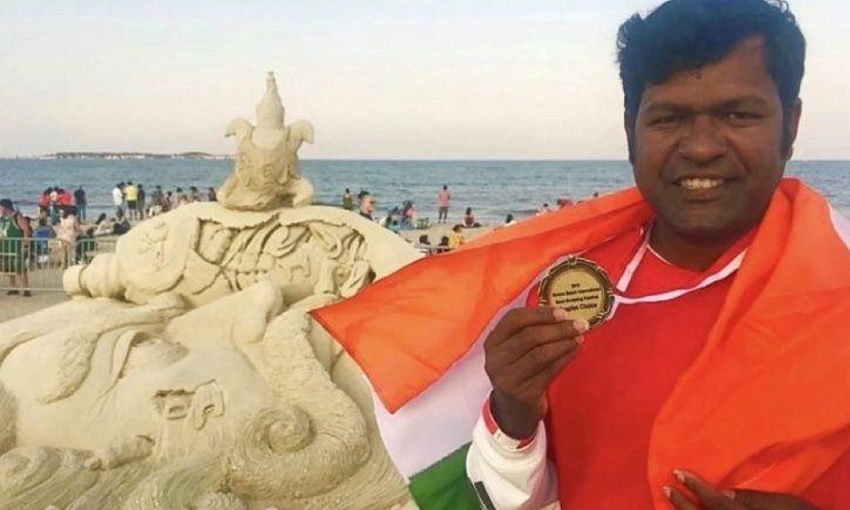 This Indian Sand Artist Just Won People’s Choice Award for his Work, in the US