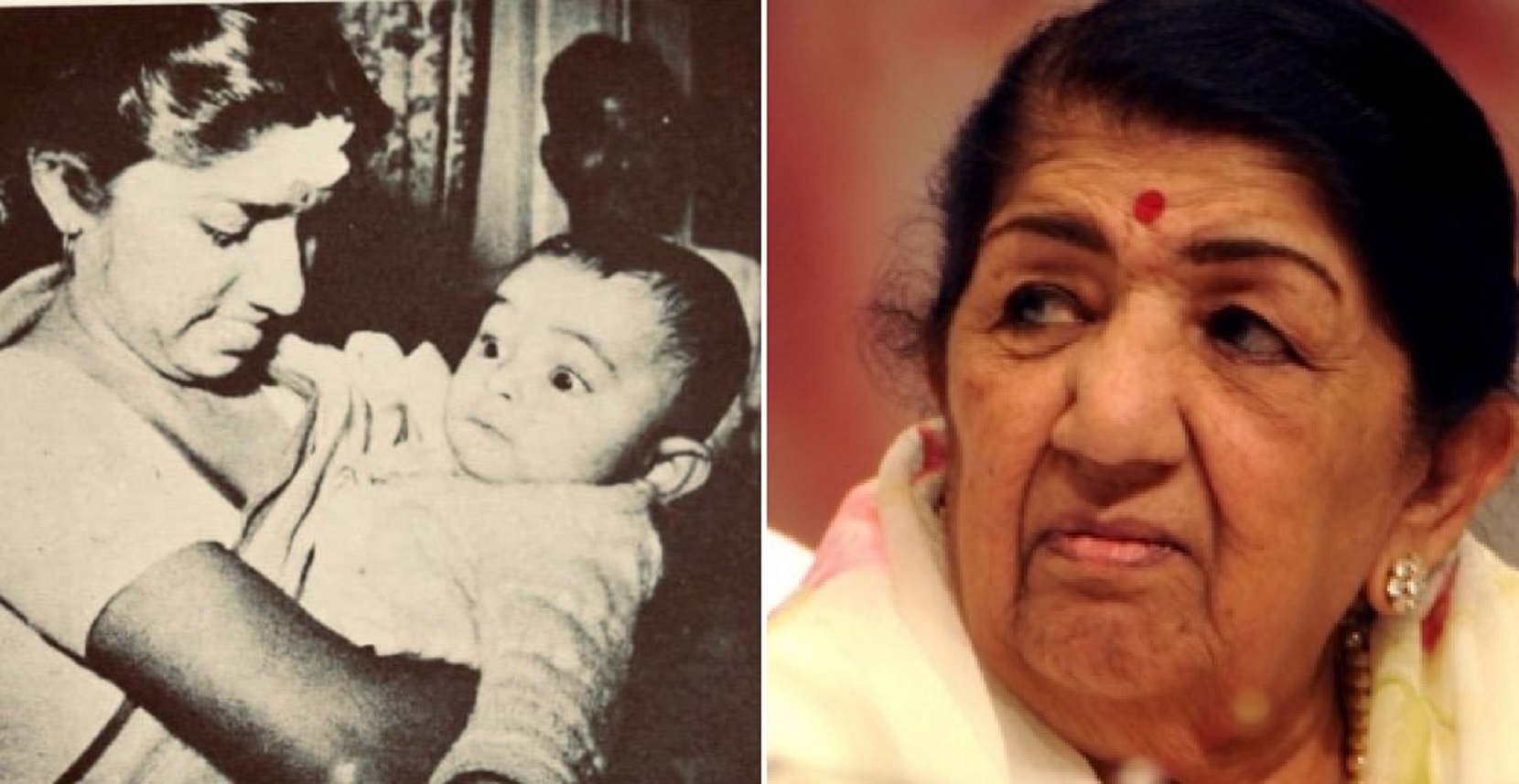 A Heartbroken Lata Mangeshkar, Shares Old Picture Of Rishi Kapoor As a Baby In Her Arms