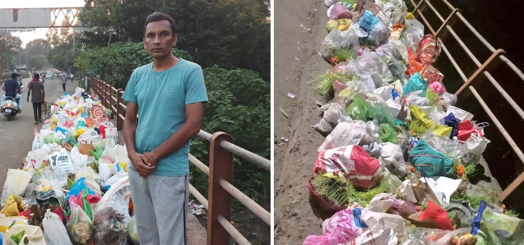 Nashik Man Stands In Front Of Godavari River For Whole Day To Stop People From Throwing Garbage Into It
