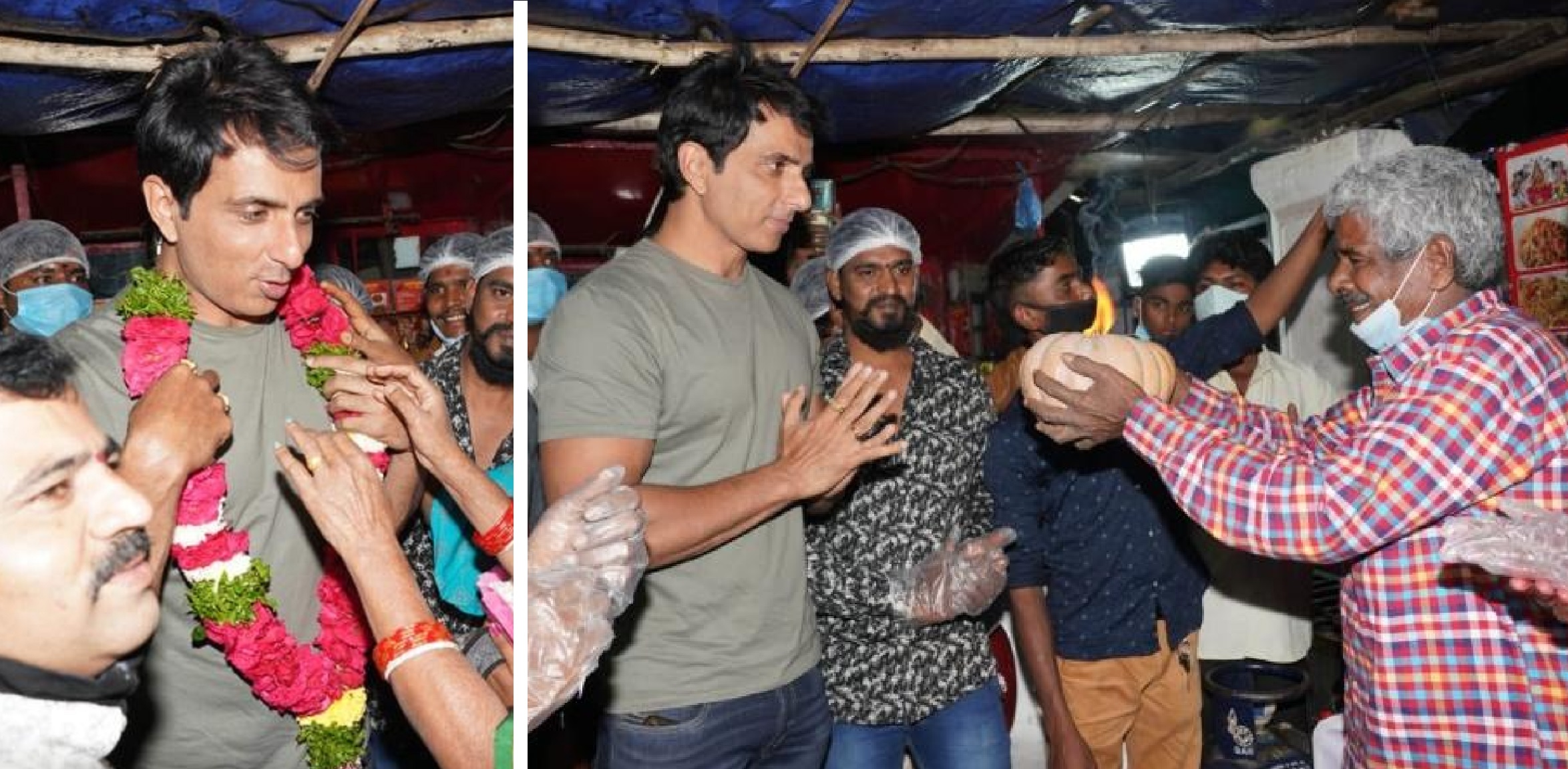 Sonu Sood Eats At A Roadside Food Stall Which Was Named After Him By A Fan