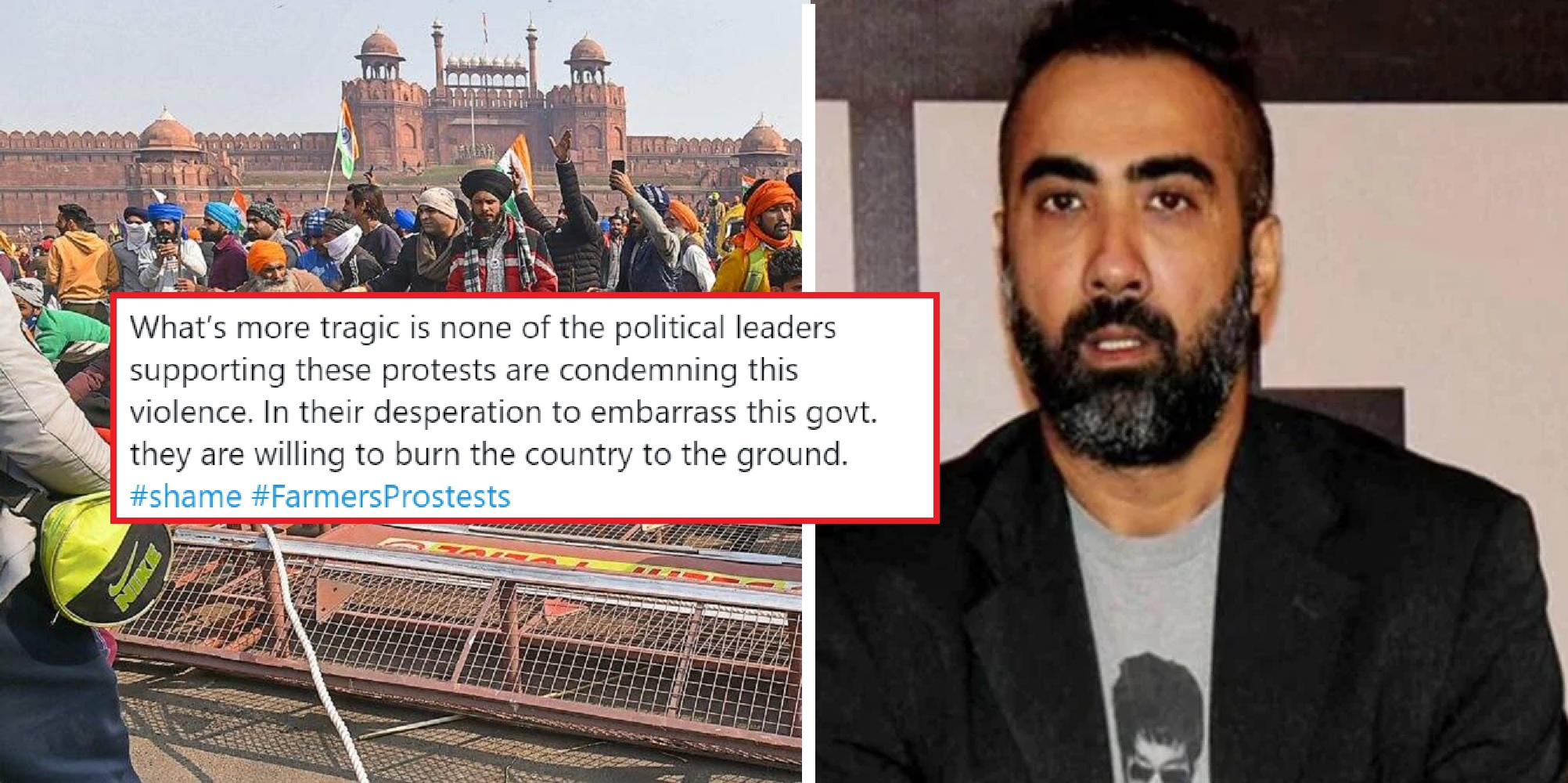 Ranvir Shoray Criticises Violence at Farmer’s Protests, Says ‘Farmers are not above the nation’