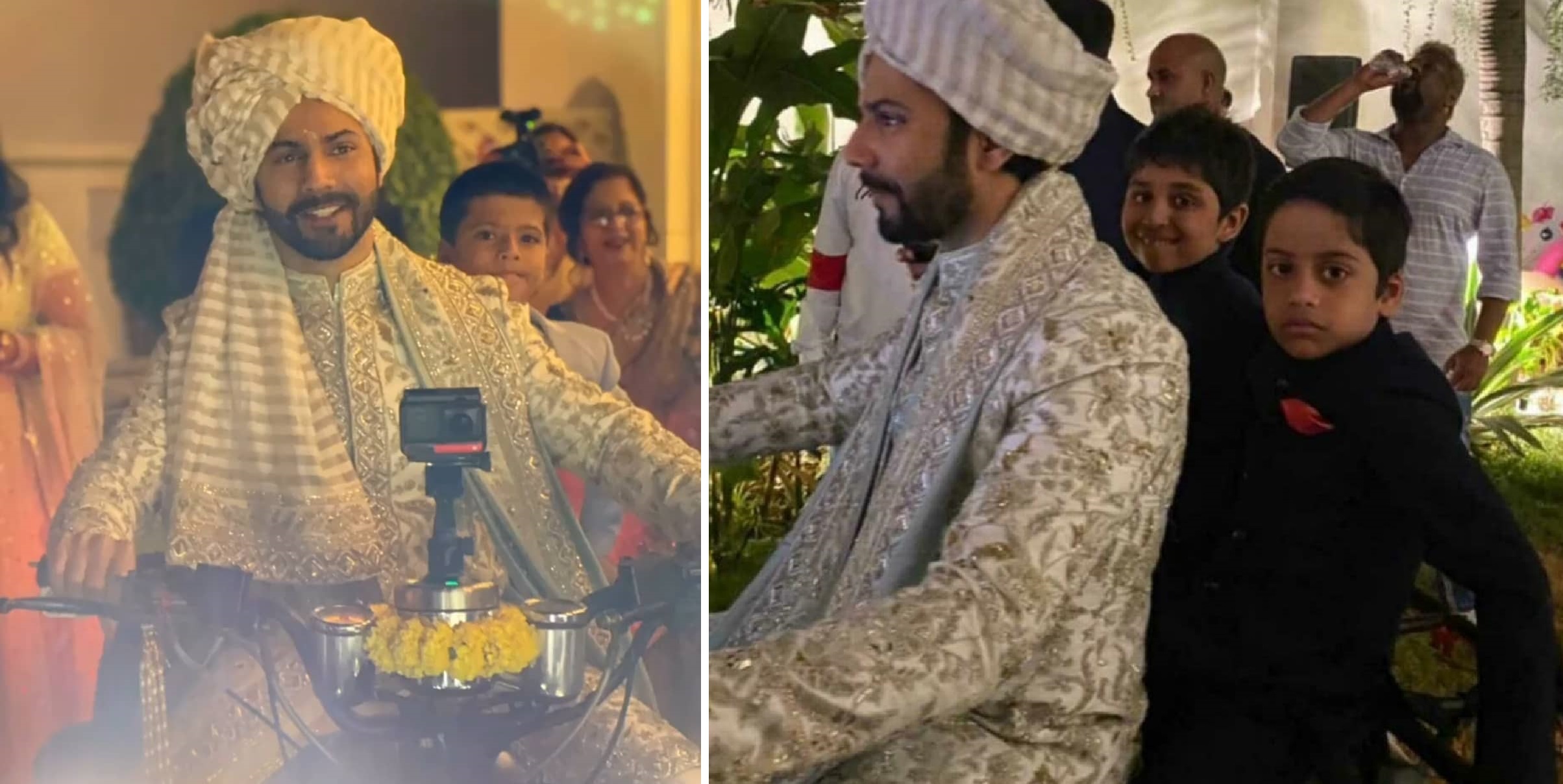 Varun Dhawan Arrived At His Shaadi In Style – On a Bike! [See Pics]
