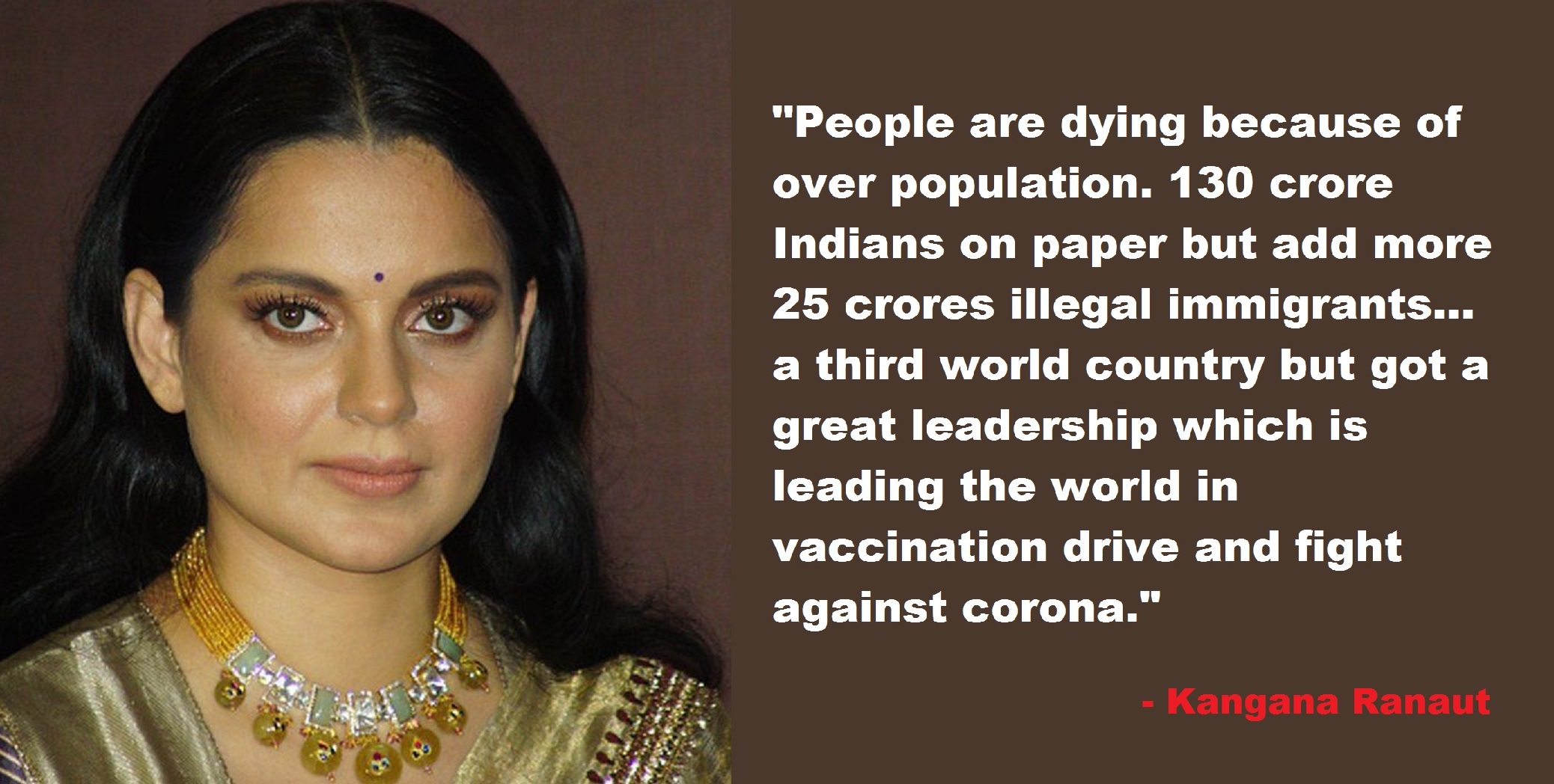 Twitter User Points Out Government Failures & Increasing Covid-19 Deaths, Kangana Blames It On Overpopulation