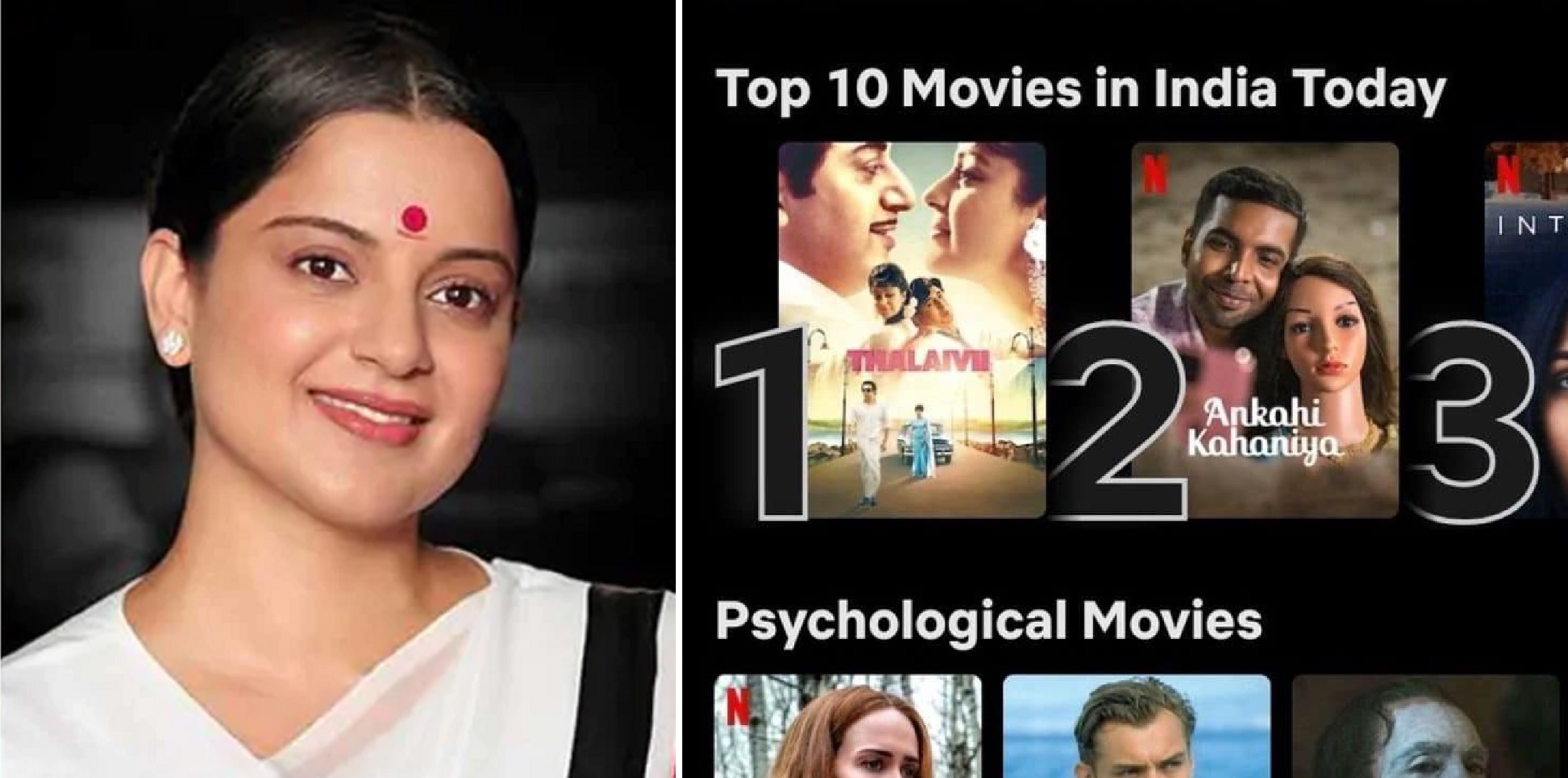 Kangana Ranaut’s Thalaivii Becomes Top Trending Indian Film On Netflix, Will Release on Amazon Prime In October