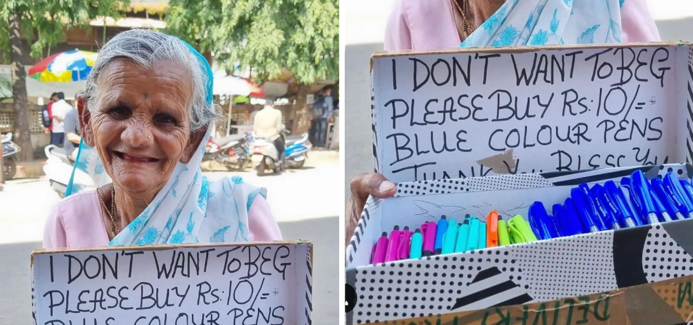Elderly Pune Woman Sells Pens Everyday For A Living, ‘I Don’t Want To Beg’