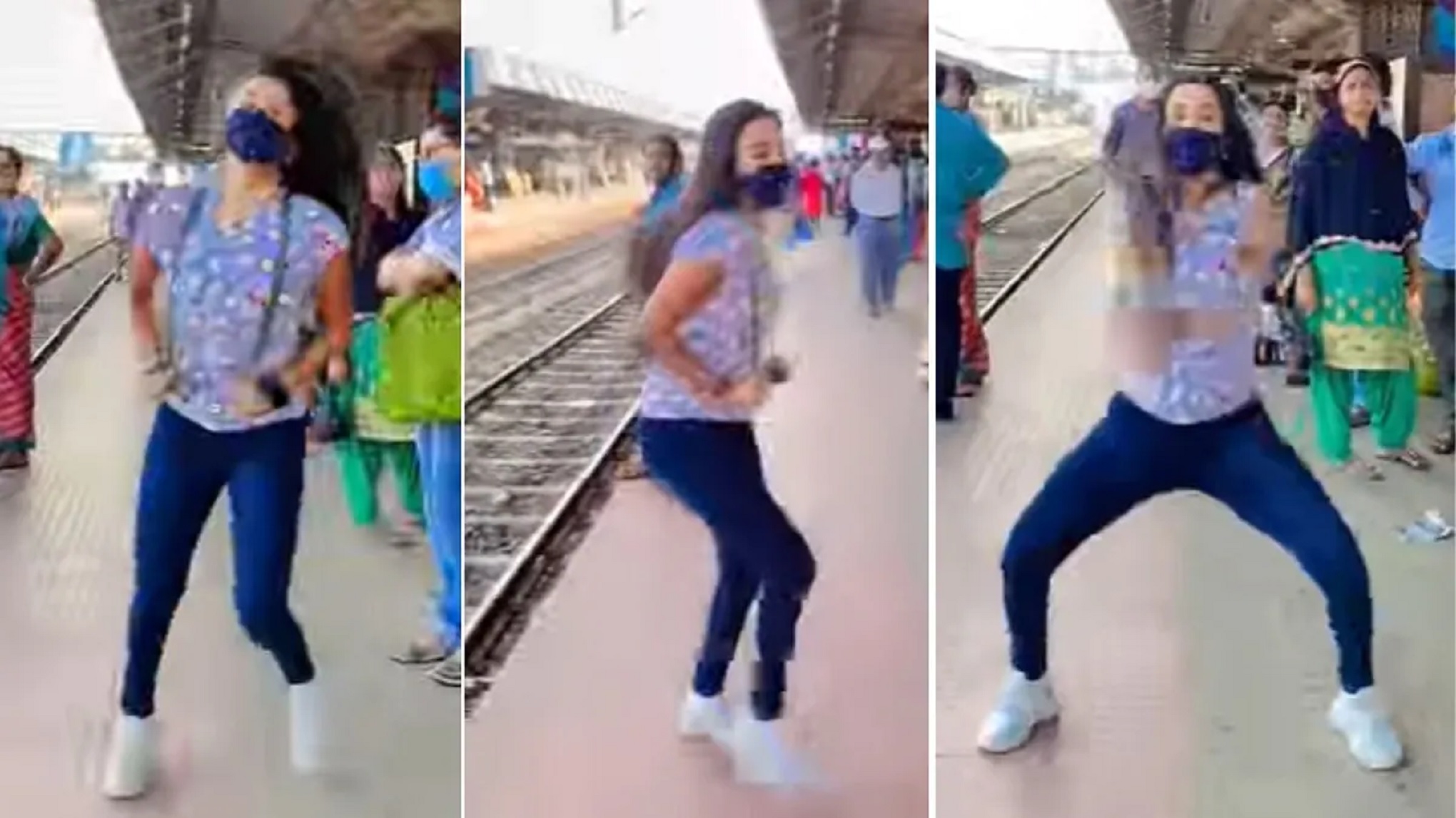 Viral: Girl Dances To ‘Saat Samundar Paar’ On Railway Platform Without A Care Of The World