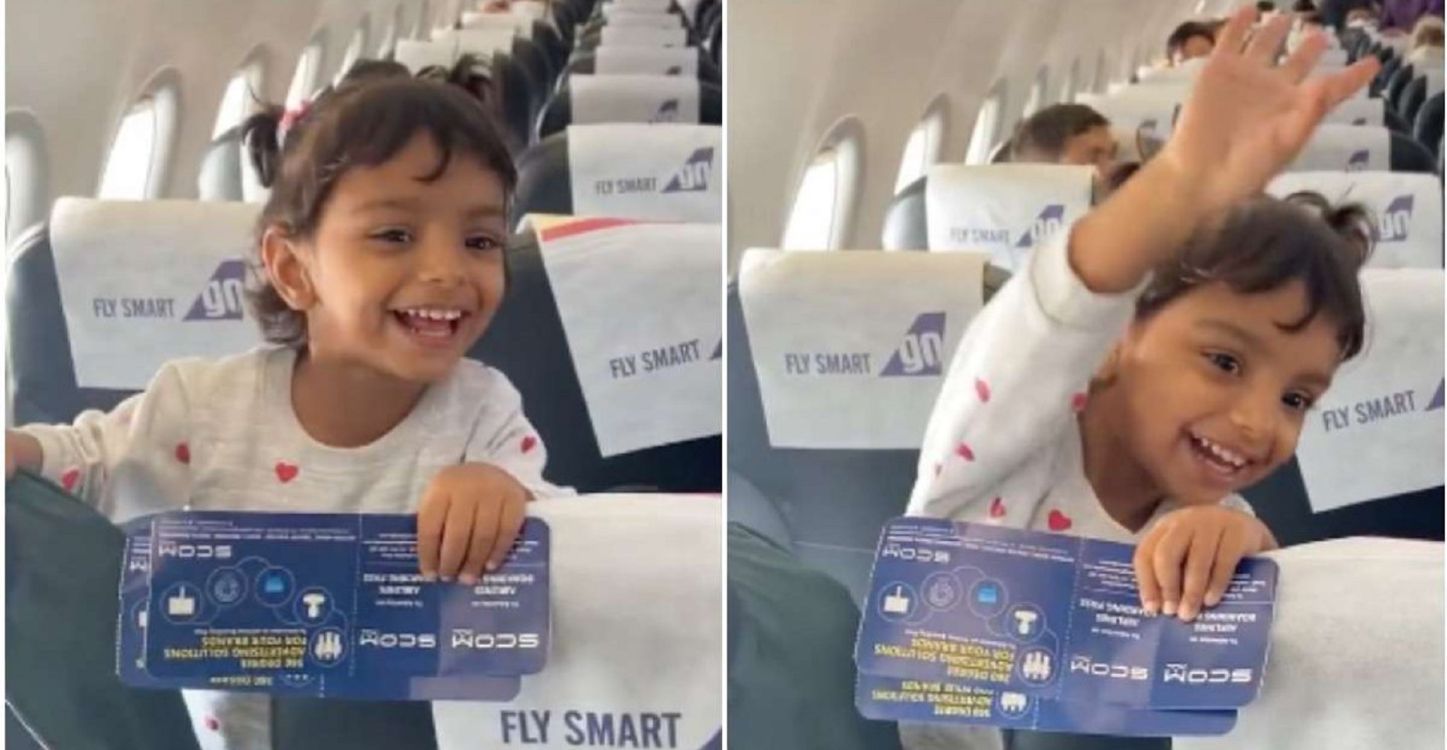 Little Girl’s Viral Reaction When She Sees Her Pilot Dad In The Same Flight As Her