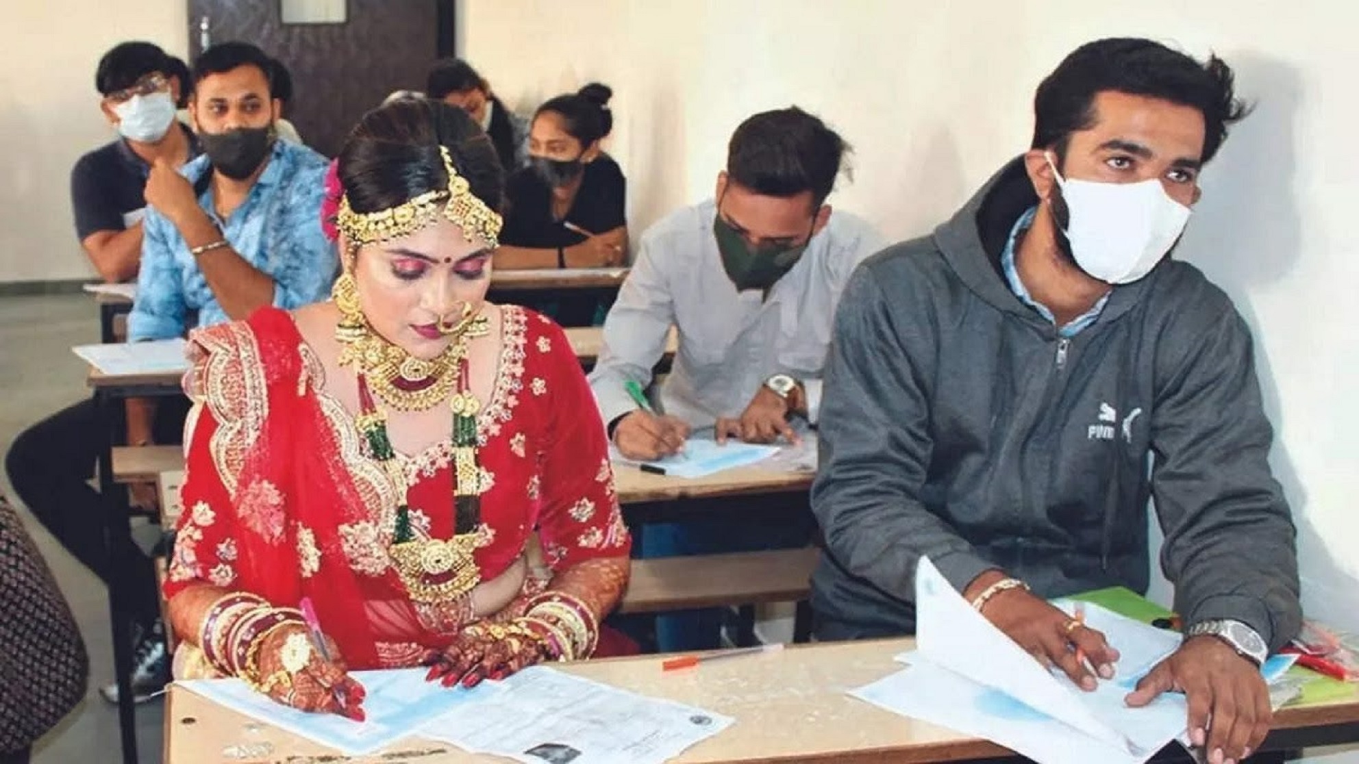 Gujarat: Rajkot Bride Takes Time Off From Her Own Wedding To Take Exam