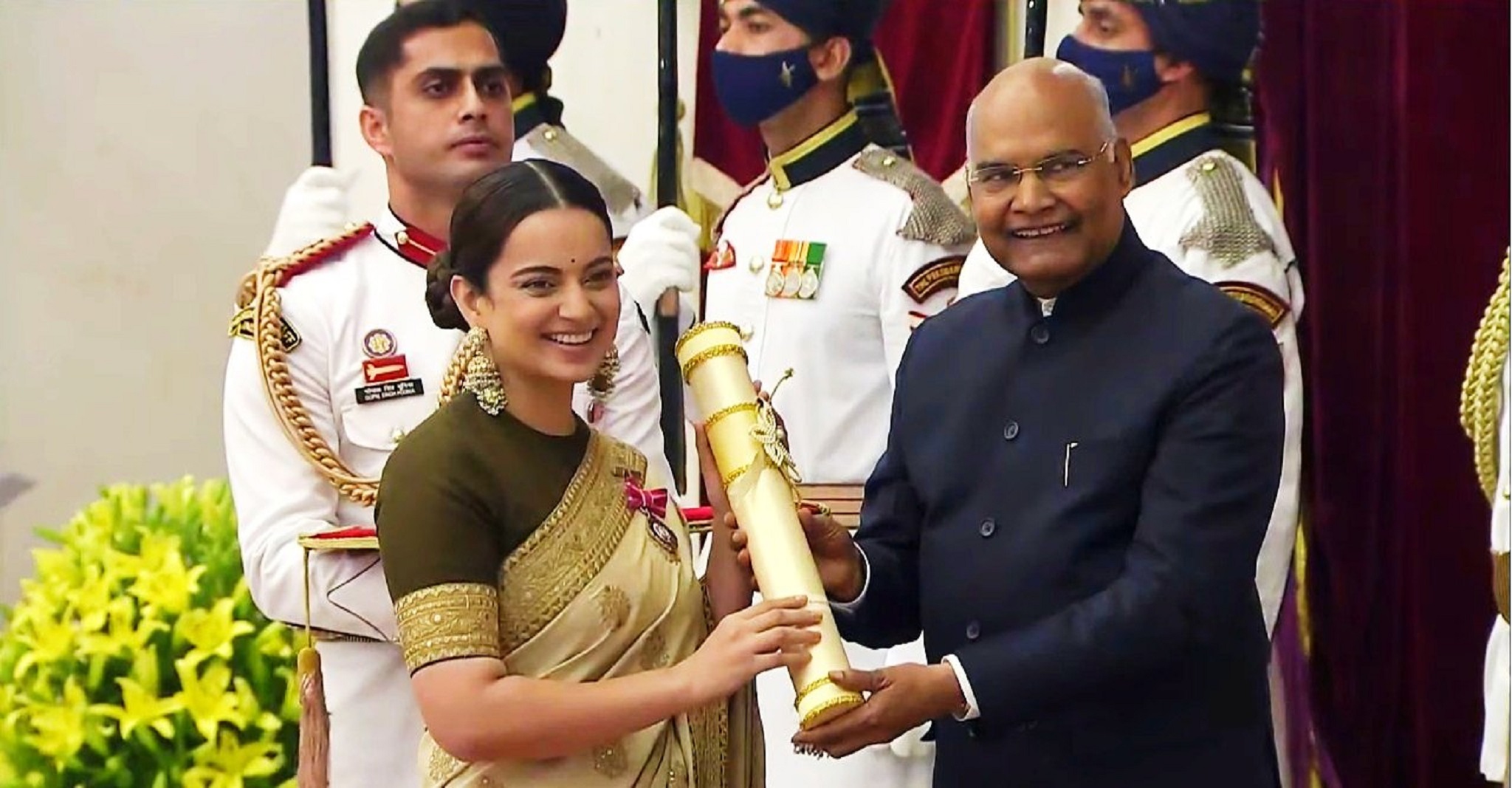 Delhi: Kangana Ranaut Receives Padma Shri Presented By President Ram Nath Kovind