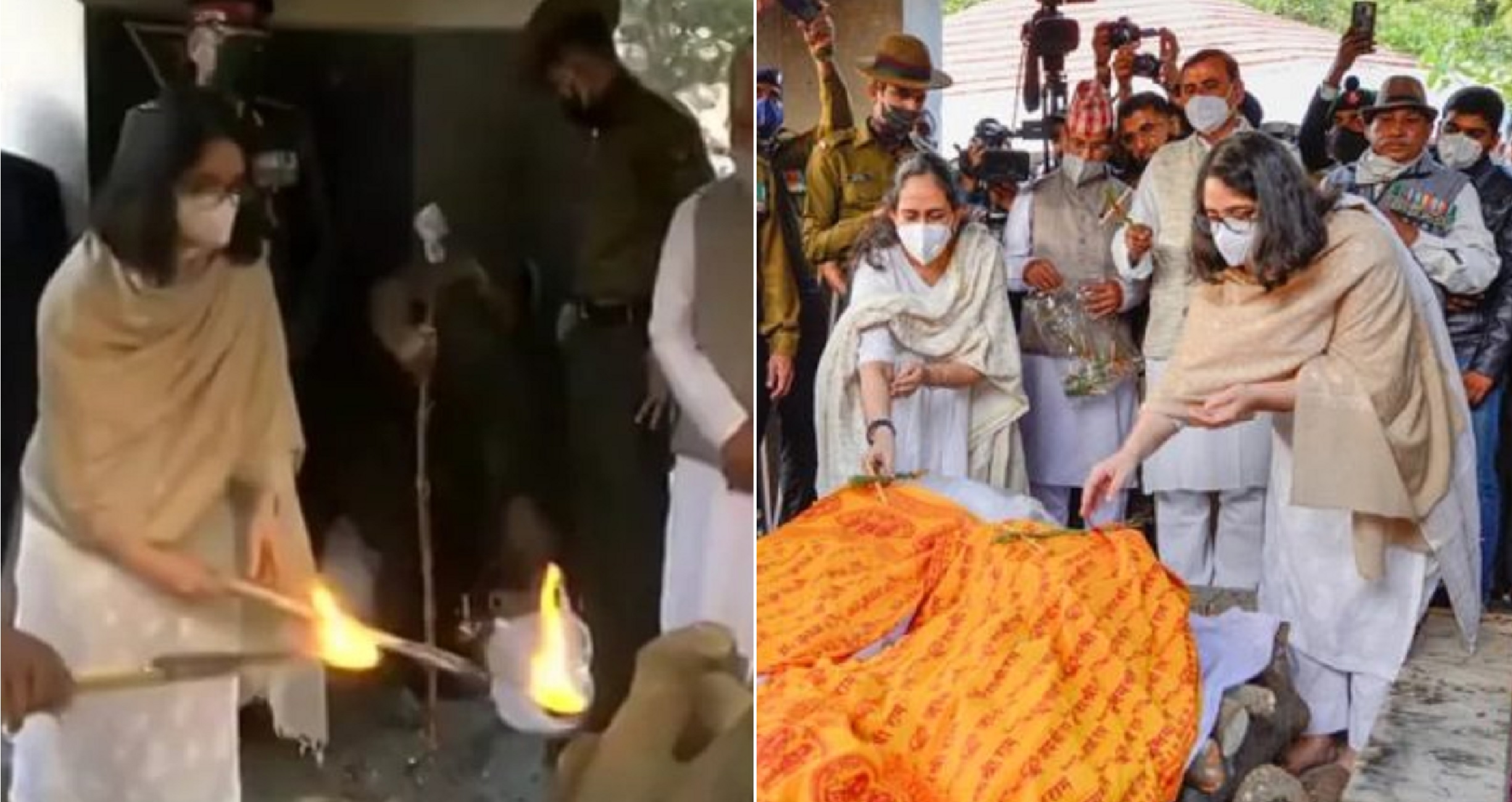 Breaking Traditions: CDS General Bipin Rawat’s Daughters Perform His Last Rites In Emotional Moment