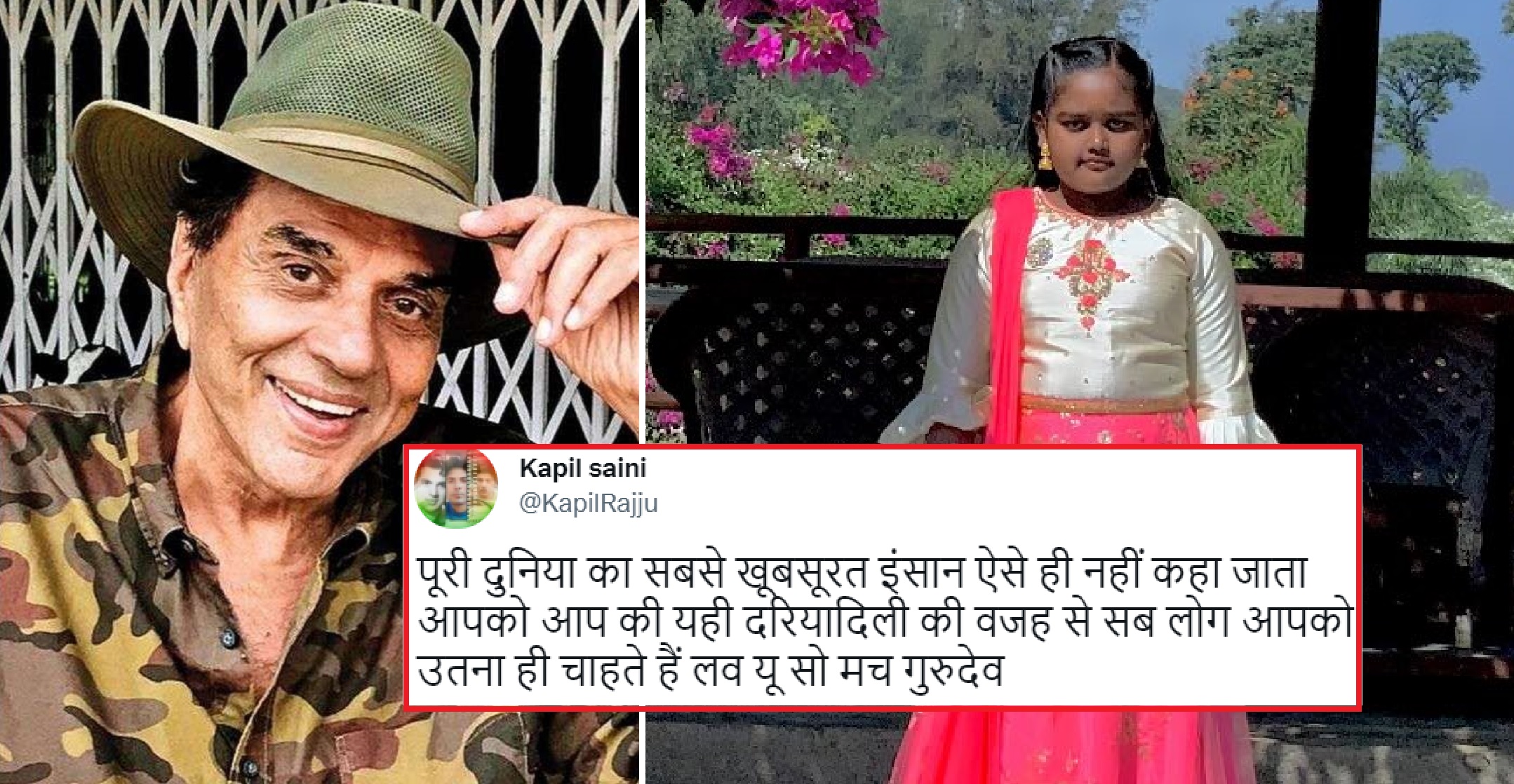 Dharmendra Shares Picture Of His Cook’s Daughter In Heartwarming Post, Lovingly Calls Her A ‘Darling Doll’