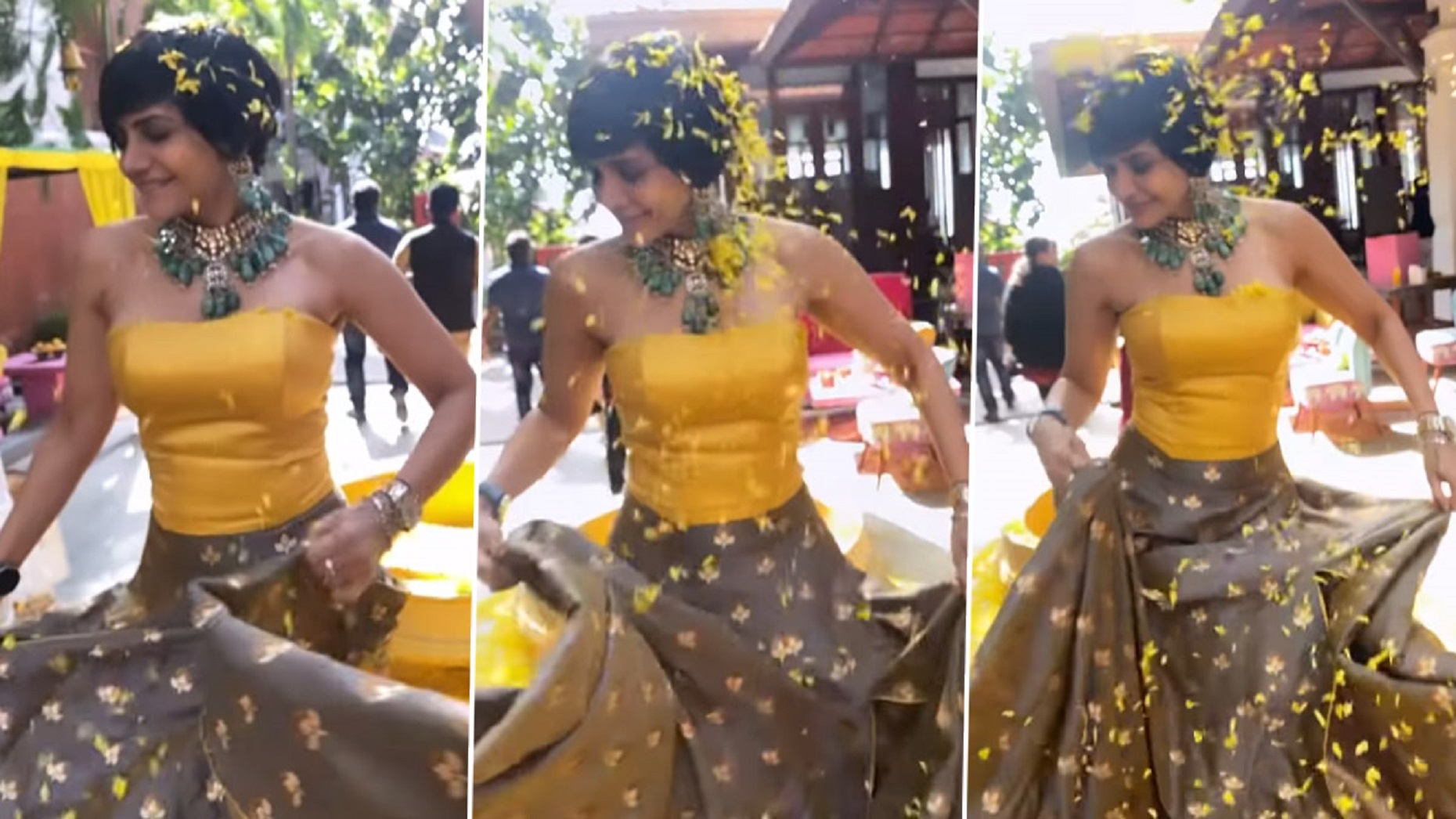 “I danced for the first time in a long while,” Mandira Bedi In Mouni Roy’s Wedding