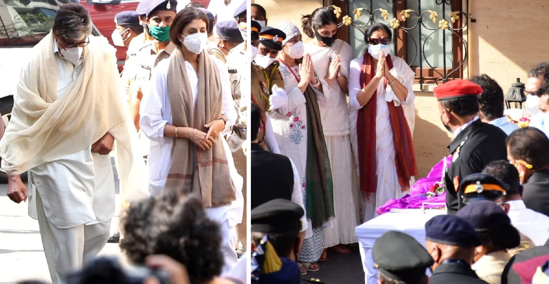 Lata Mangeshkar Funeral: Asha Bhosle Joins Hands In Respect, Amitabh Bachchan Arrives At Her House