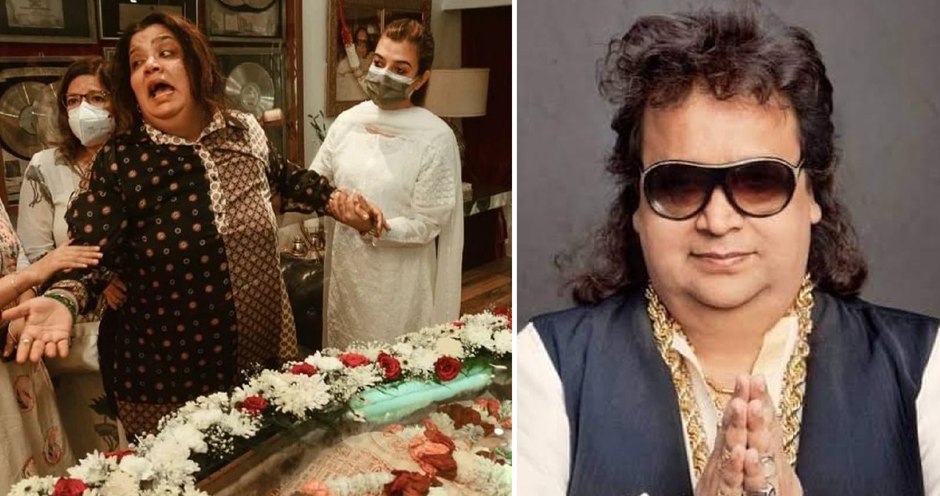 Bappi Lahiri’s Daughter Rema Inconsolable, Grieving And Mourning Her Father’s Demise