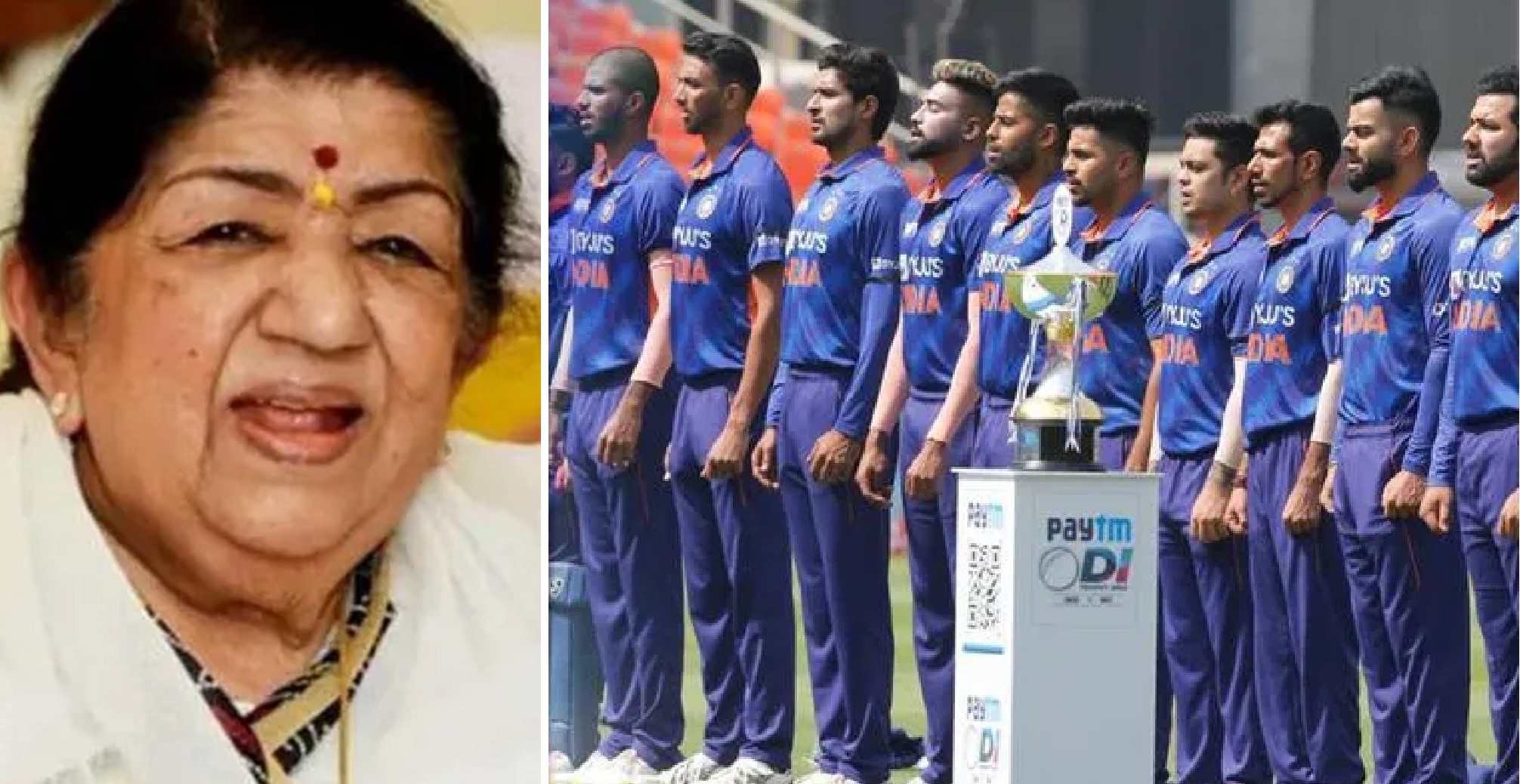 Lata Mangeshkar Death: Team India Members Observe One Minute Silence Before Match