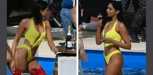 Deepika Padukone Spotted In Yellow Bikini From The Shoot Of Shah Rukh Khan’s Pathan