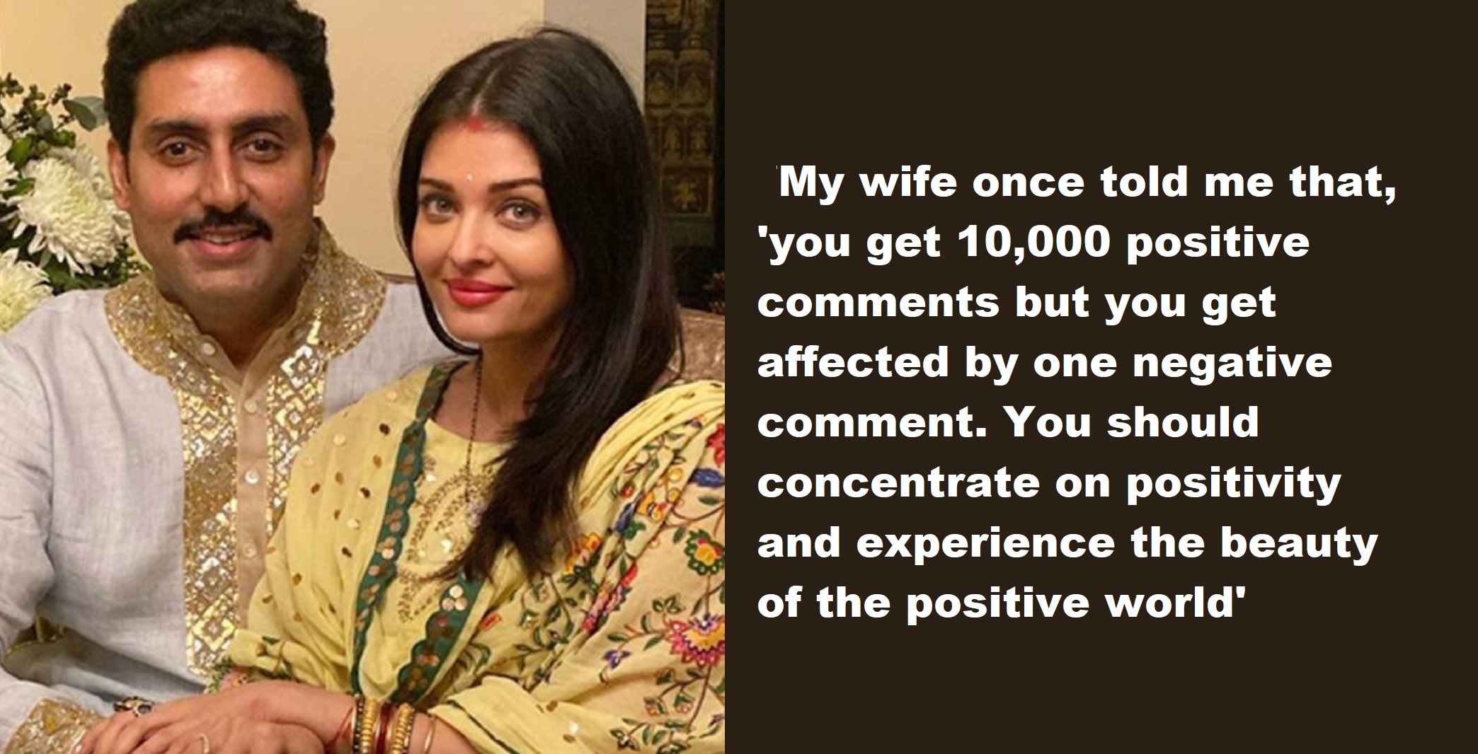 ‘Concentrate On Positivity’ Abhishek Bachchan Reveals How Wife Aishwarya Helped Him Deal With Criticism