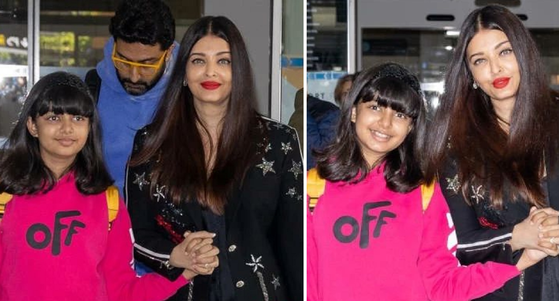 Aishwarya Rai Arrives At Cannes With Abhishek Bachchan and Daughter Aaradhya – See Pics