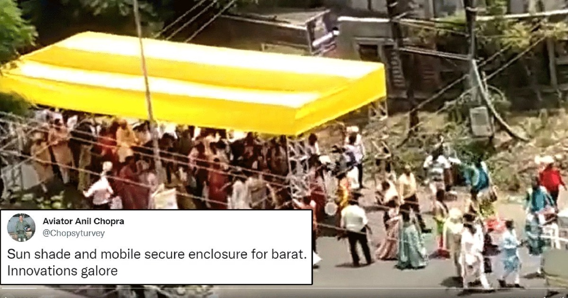 Viral: Indian Baraat Marches With Tent Cover As A ‘Desi Jugaad’ To Beat The Heat [Video]