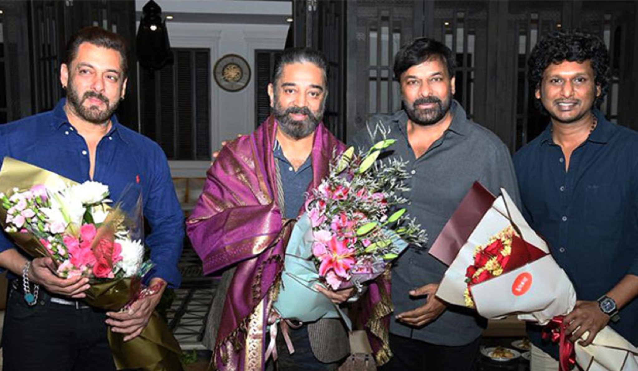 Chiranjeevi & Salman Khan Honor Kamal Haasan After Mega-Success Of Vikram [See Pics]