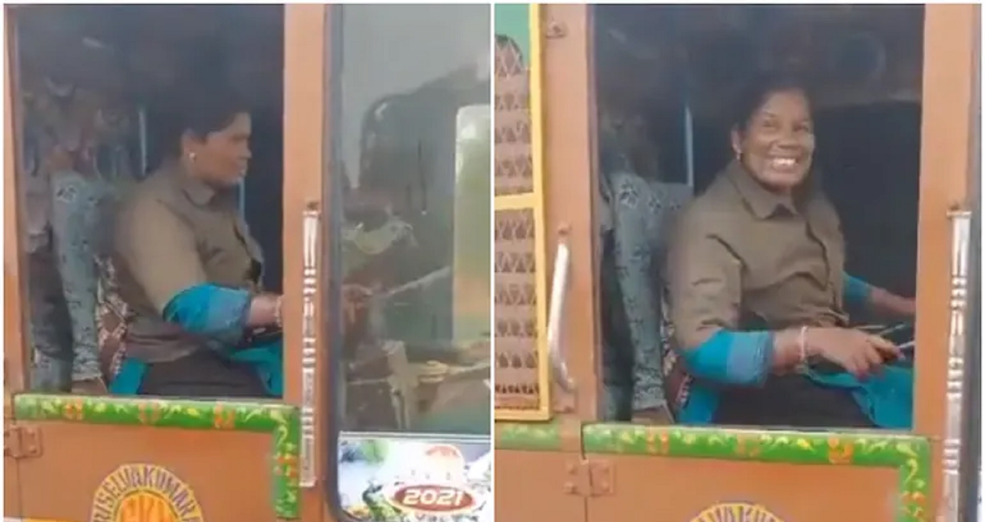 This Woman Truck Driver’s Smile While Doing Her Difficult Job Is Winning Hearts On The Internet
