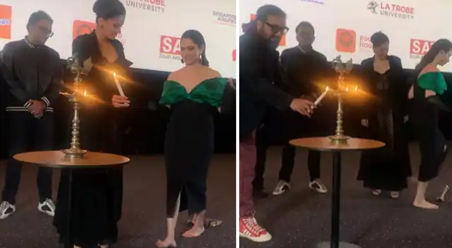Actress Tamannaah Takes Her Shoes Off Before Lighting The Lamp On Stage, Leaves Fans Impressed