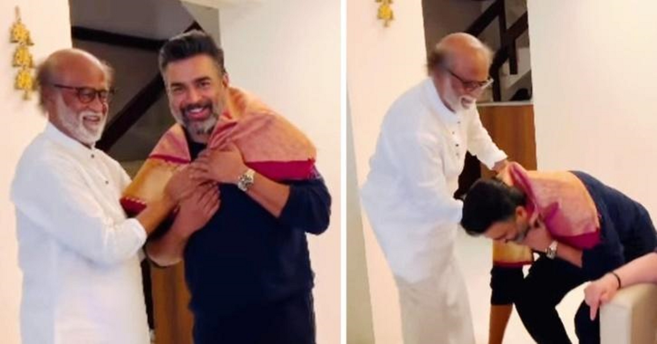 R Madhavan Gets Honored By Megastar Rajinikanth After Rocketery’s Success, Touches Veteran Actor’s Feet