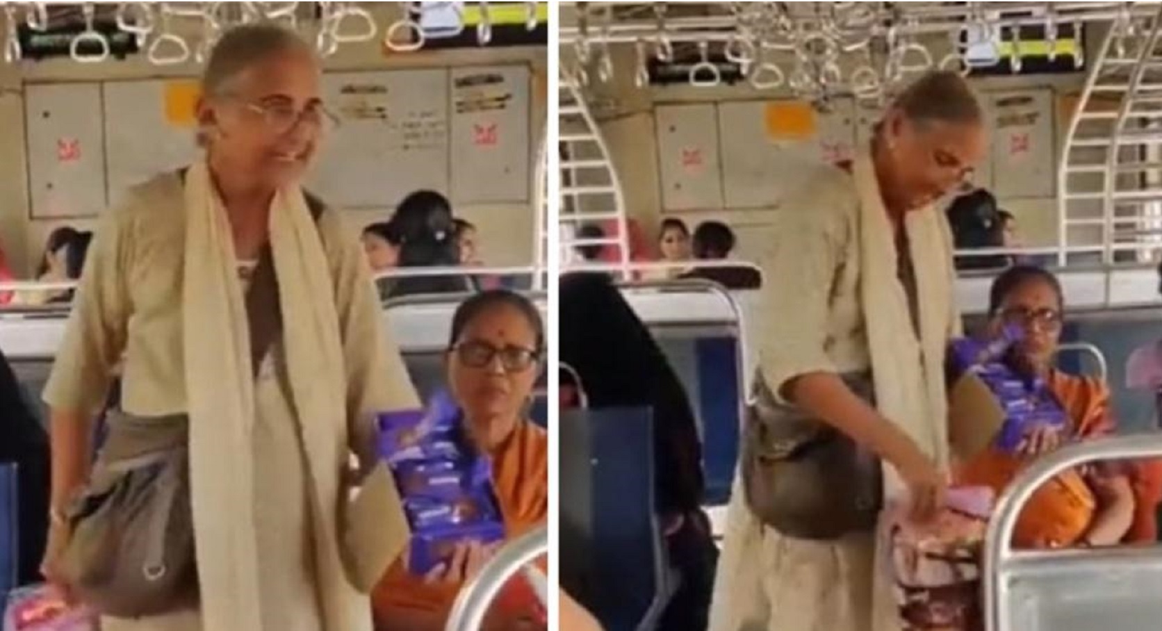 Elderly Woman Sells Chocolates In Mumbai Local, Proving There Is No Substitute For Hard Work [Video]