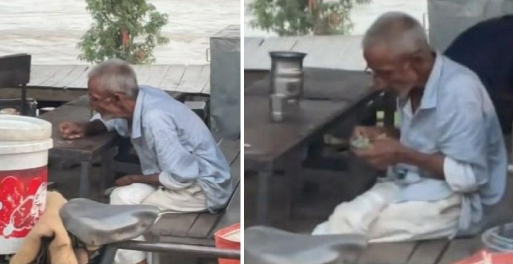 Elderly Man Counts His Earning At The End Of The Day, Heartbreaking Video Goes Viral